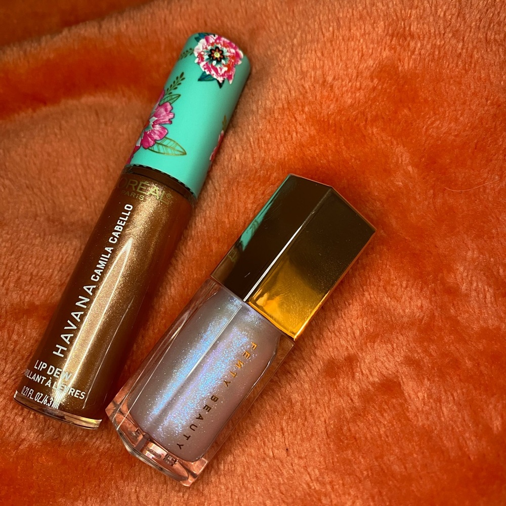 Fenty and Loreal lip gloss duo